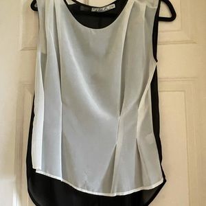 Chloe K sheer blouse